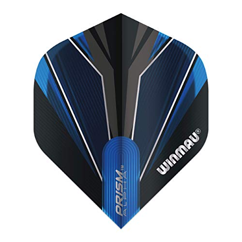 WINMAU Prism Alpha Black & Blue Extra Dicke Dart Flights - 1 Sätze pro Packung (3 Flights insgesamt) von WINMAU