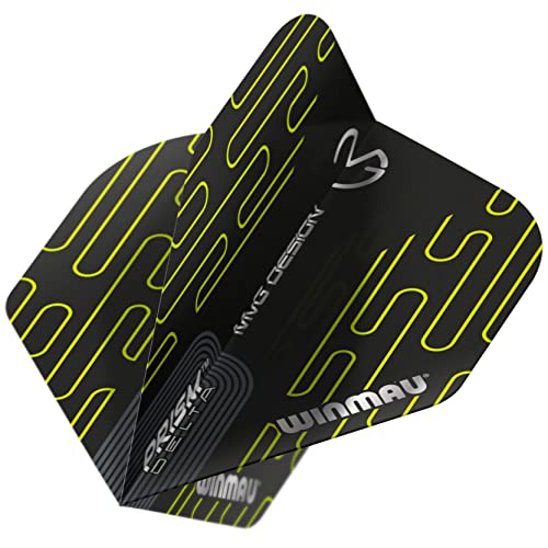 WINMAU Prism Delta Michael Van Gerwen MvG Black Extra Thick Dart Flights - 1 Set per Pack (3 Flights in total) von WINMAU