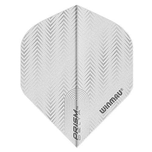 WINMAU Prism Delta White Extra Dicke Dart Flights - 1 Sätze pro Packung (3 Flights insgesamt) von WINMAU