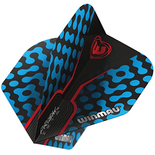 WINMAU Prism Zeta Black, Blue & Red Extra Thick Dart Flights - 1 Set per Pack (3 Flights in total) von WINMAU
