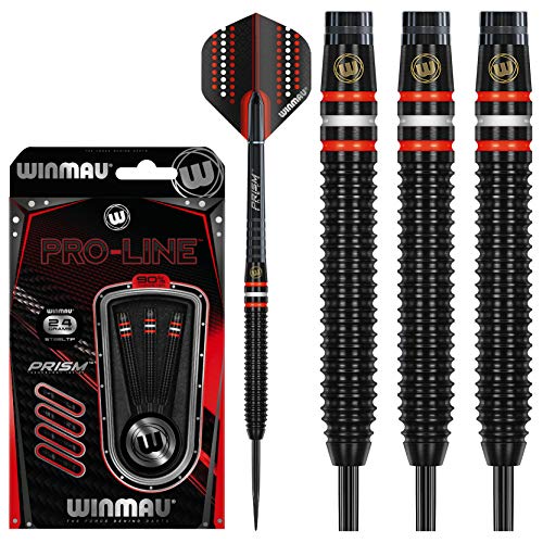 WINMAU Pro-Line 24g Profi Wolfram Steeltip Dartpfeile Set mit Flights und Schäfte von WINMAU