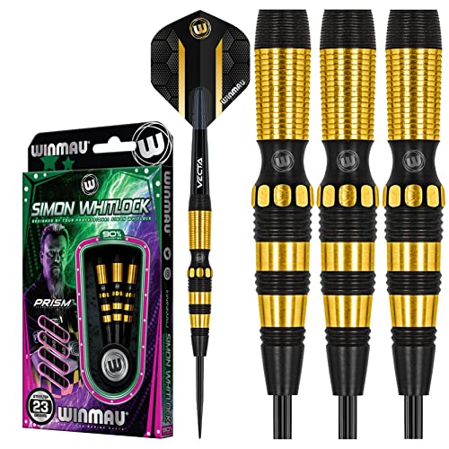 WINMAU Simon Whitlock Dynamic Special Edition 23 Gramm Profi Wolfram Dartpfeile Set mit Flights und Schäfte von WINMAU