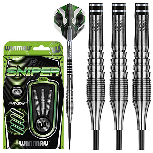 WINMAU Sniper 21g Profi Wolfram Steeltip Dartpfeile Set mit Flights und Schäfte von WINMAU