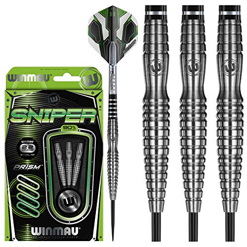 WINMAU Sniper 22g Profi Wolfram Steeltip Dartpfeile Set mit Flights und Schäfte von WINMAU