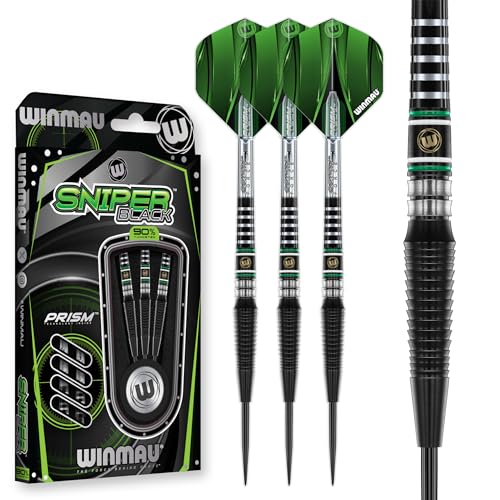 WINMAU Sniper Black 24g - Professional 90% Wolfram-Dartpfeile-Set mit Dart Flüge und Dart Schäften WINMAU Sniper Black 24g - Professional 90% Wolfram-Dartpfeile-Set mit Dart Flüge und Dart Schäften von WINMAU