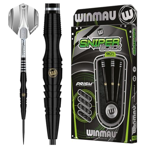 WINMAU Sniper Black 24 Gramm Professionelles Wolfram-Dart-Set mit Flights und Schäften (Shafts) WINMAU Sniper Black 24 Gramm Professionelles Wolfram-Dart-Set mit Flights und Schäften (Shafts) von WINMAU