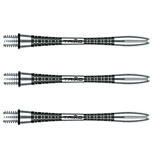 WINMAU Triad Aluminium Schwarz Mittel Dartschäfte (Schäfte) – 1 Set pro Packung (insgesamt 3 Schäfte) von WINMAU