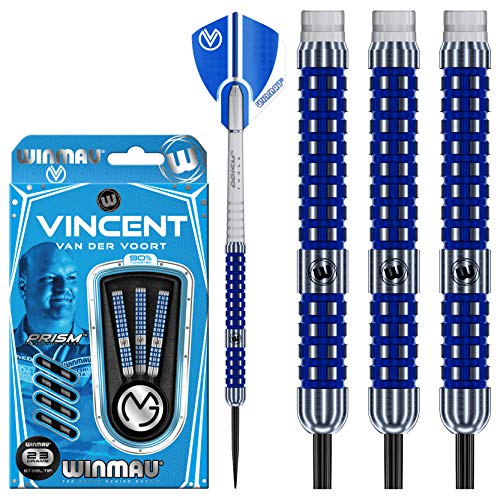 WINMAU Vincent Van Der Voort 23g Profi Wolfram Steeltip Dartpfeile Set mit Flights und Schäfte von WINMAU