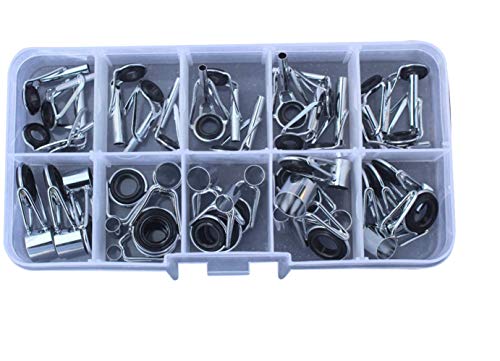 WINOMO 36-teiliges Angelrutenspitzen-Reparatur-Set für Angelruten, Angelrutenführungen, Edelstahl, für Süß- und Salzwasser WINOMO 36-teiliges Angelrutenspitzen-Reparatur-Set für Angelruten, Angelrutenführungen, Edelstahl, für Süß- und Salzwasser von WINOMO