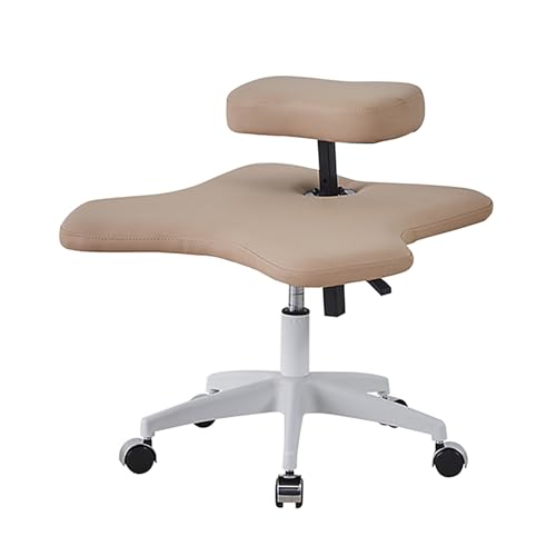 WINONDE Kniestuhl, Meditationsstuhl mit Rollen, Home-Office-Schreibtischstuhl, Stuhl mit gekreuzten Beinen, ergonomischer Sitz zur Haltungskorrektur (Hellbraun, Einheitsgröße) von WINONDE