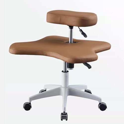 WINONDE Kniestuhl, ergonomischer Stuhl mit gekreuzten Beinen und Rollen, Home-Office-Schreibtischstuhl, Meditationsstuhl, Flexibles Design, höhenverstellbar, Haltungsstuhl für Zuhause, Büro und von WINONDE