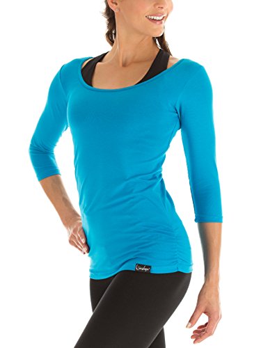 WINSHAPE Damen Ws4 3/4-arm Shirt, Türkis, M EU von WINSHAPE