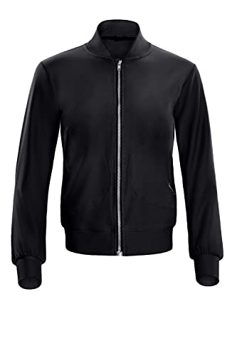 WINSHAPE Damen Functional Comfort Jacket J007C Bomber, Schwarz, M EU von WINSHAPE