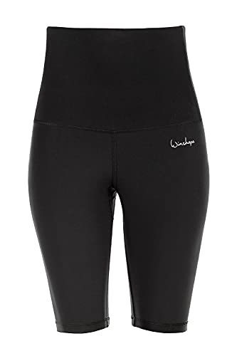 WINSHAPE Damen Functional Power Shape Biker „high Waist“ Hwl402, Schwarz, Slim Style Shorts, Schwarz, L EU von WINSHAPE