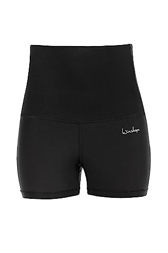 WINSHAPE Damen Functional Power Shape Hot Pants „high Waist“ Hwl502 Shorts, Schwarz, L EU von WINSHAPE