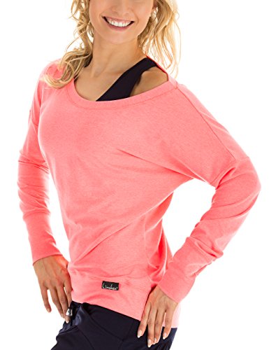 WINSHAPE Damen Freizeit Sport Dance Fitness Ws2 Longsleeve, Neon-coral, XL EU von WINSHAPE