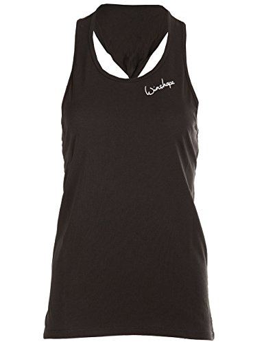 WINSHAPE Damen Mct001 Dance Style, Fitness Freizeit Sport Yoga Workout Tanktop, Schwarz, L EU von WINSHAPE