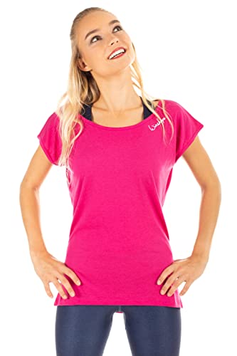 WINSHAPE Damen Ultra Leichtes Modal-kurzarmshirt Mit Abgerundetem Saum Mct013 Kurzarmshirt, Deep-pink, XL EU von WINSHAPE