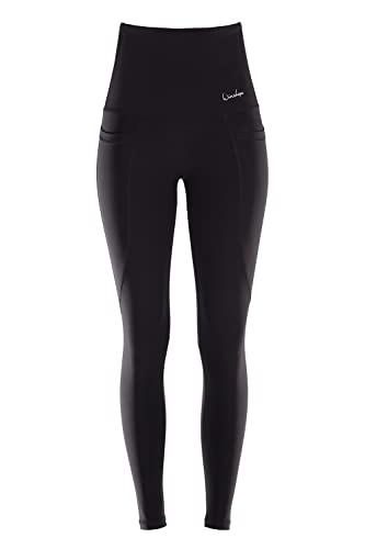 WINSHAPE Damen Functional Comfort Tights Hwl115c “high Waist” Mit Drei Praktischen Taschen Leggings, Schwarz, S EU von WINSHAPE