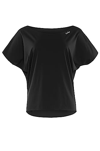 WINSHAPE Damen Super Leichtes Functional Dance-top Dt101 T-Shirt, Schwarz, XXL EU von WINSHAPE