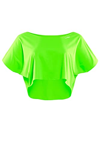 WINSHAPE Damen Functional Light Cropped Dance-top Dt104 T-Shirt, Neon-grün, XS EU von WINSHAPE