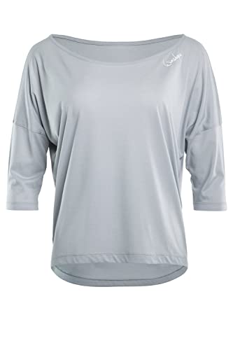 WINSHAPE Damen Ultra Leichtes Modal-3/4-arm Mcs001 Yoga-Shirt, Cool-grey, L EU von WINSHAPE