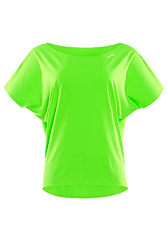 WINSHAPE Damen Super Leichtes Functional Dance-top Dt101 T-Shirt, Neon-grün, XXL EU von WINSHAPE