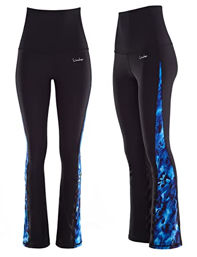 WINSHAPE Functional Power Shape Boot Cut Leggings “High Waist” BCHWL109, Blue rainflowers, Slim Style, XS WINSHAPE Functional Power Shape Boot Cut Leggings “High Waist” BCHWL109, Blue rainflowers, Slim Style, XS von WINSHAPE