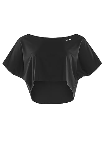 WINSHAPE Damen Functional Light Cropped Dance-top Dt104 T-Shirt, Schwarz, S EU von WINSHAPE