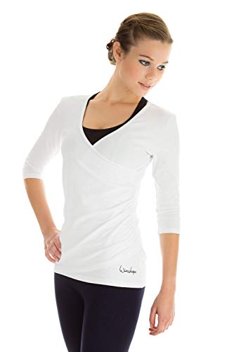 Winshape Damen 3/4-arm Shirt WS3 in Wickeloptik ,Fitness, Yoga-Pilates, Freizeit von WINSHAPE