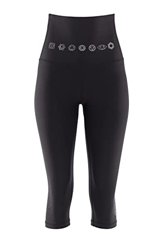 Winshape Damen Comfort ¾-Tights Hwl212C “High Waist” Mit Silberner 7 Chakras-Applikation Leggings von WINSHAPE