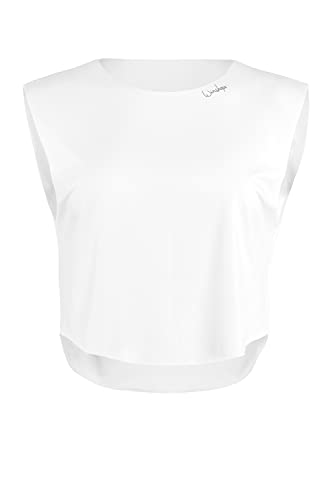 WINSHAPE Damen Light And Soft Cropped Top Aet115ls Yoga-Shirt, Ivory, L EU von WINSHAPE