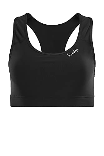 Winshape Damen Fitness Freizeit Bustier Functional Sport-BH SB101, schwarz, All-Fit Style von WINSHAPE