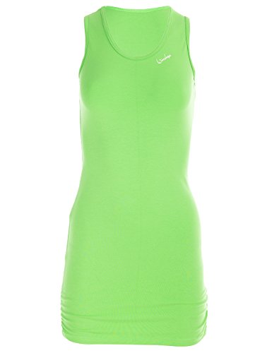 Winshape Damen Fitness Freizeit Longtop WTR15 mit seitlicher Raffung, Slim Style, apfelgrün, M von WINSHAPE