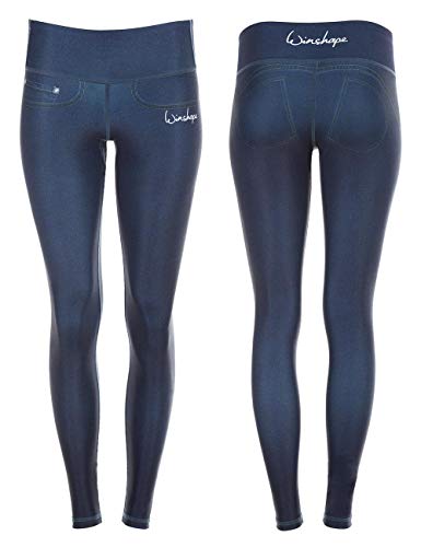 Winshape Damen Functional Power Shape Jeans Tights Leggings AEL102, Slim Style, Fitness Freizeit Sport Yoga Workout, Rich-Blue, XL von WINSHAPE