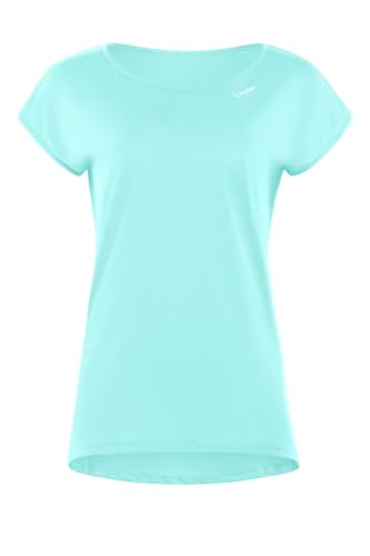 Winshape Damen Ultra leichtes Modal-Kurzarmshirt mit abgerundetem Saum MCT013, All-Fit Style T-Shirt, Mint, L von WINSHAPE