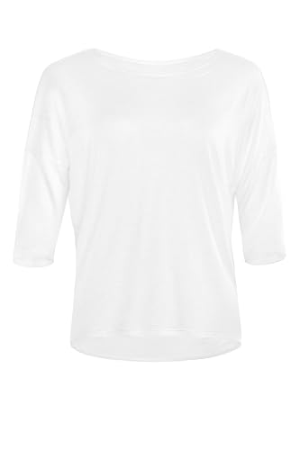 Winshape Damen Seidig Weiches Bambus-3/4-arm Bams001 T-Shirt, Weiß, L EU von WINSHAPE