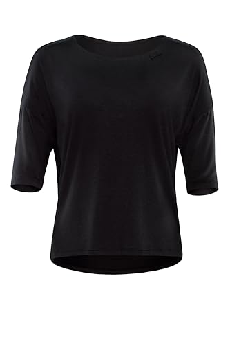 Winshape Damen Seidig Weiches Bambus-3/4-arm Bams001 T-Shirt, Schwarz, M EU von WINSHAPE