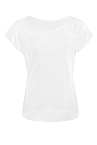 Winshape Damen seidig weiches Bambus-Kurzarmshirt BAMT002 mit abgerundetem Saum, All-Fit Style, Fitness Freizeit Yoga Pilates von WINSHAPE