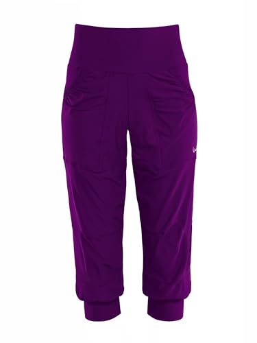 Winshape Damen Functional Comfort ¾ Leisure Trousers Lei201c Lässige Hose, Dark-Plum, XL EU von WINSHAPE