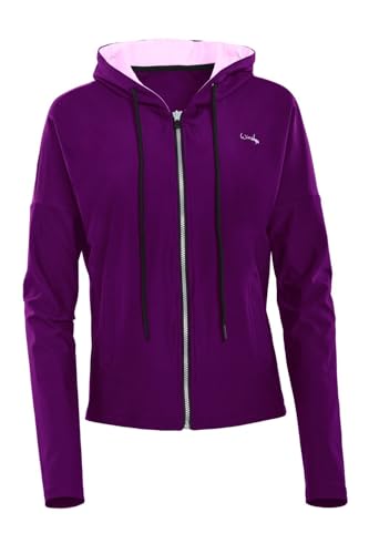 Winshape Damen Functional Comfort Tone Jacket J008c Traingsjacke, Dark-Plum-Lavender-Rose, XL EU von WINSHAPE