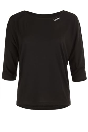 Winshape Damen Ultra Leichtes, Weiches Modal-3/4-arm Mcs004 T-Shirt, Schwarz, XS EU von WINSHAPE