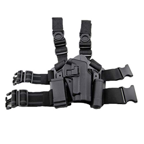 SGOYH Airsoft Taktisches rechtes Beinbein-Holster-Etui Beinpaddel Holster Magazine Torch Pouch für Sig Sauer p226 p228 p229 (Schwarz) von WISEONUS