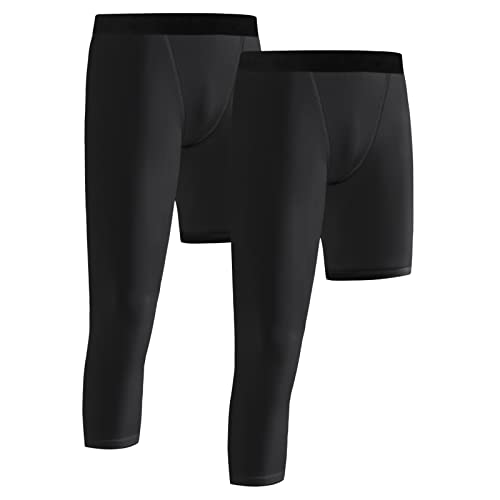 WISREMT 2er-Pack Jungen Kinder Jugend Kompression Leggings Hosen Strumpfhosen Sportliche Basisschicht unter Shorts Ausrüstung zum Laufen Basketball von WISREMT