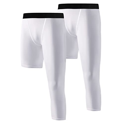 WISREMT 2er-Pack Jungen Kompressionshose Einbein 3/4 Leggings für Basketball Laufen Capri Tights Sport Athletic Base Layer WISREMT 2er-Pack Jungen Kompressionshose Einbein 3/4 Leggings für Basketball Laufen Capri Tights Sport Athletic Base Layer von WISREMT