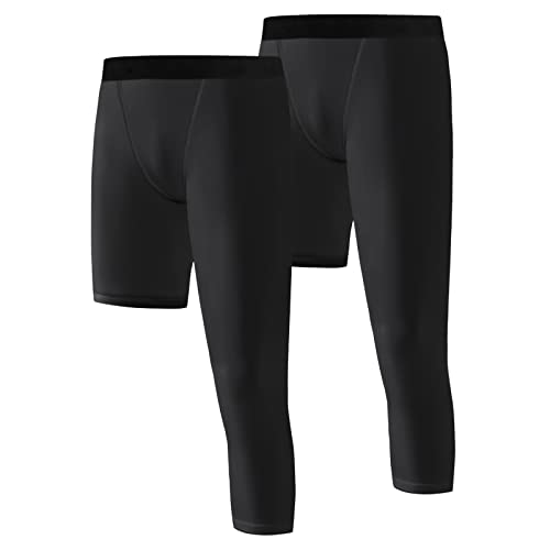 WISREMT 2er-Pack Jungen Kompressionshose Einbein 3/4 Leggings für Basketball Laufen Capri Tights Sport Athletic Base Layer WISREMT 2er-Pack Jungen Kompressionshose Einbein 3/4 Leggings für Basketball Laufen Capri Tights Sport Athletic Base Layer von WISREMT