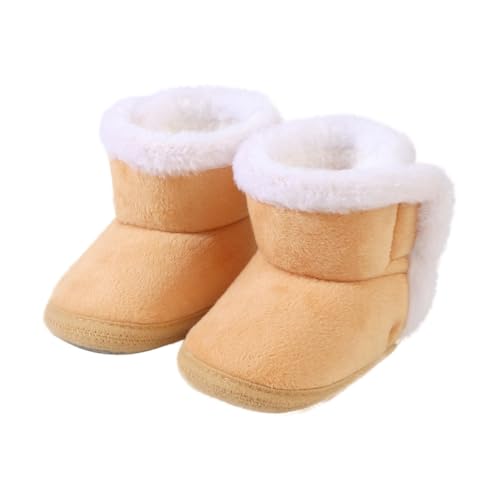 WISREMT Babyschuhe Neugeborene Schuhe mit Baumwollsohle Mädchen und Jungen Weiche Stiefel mit Baumwolle Säugling Anziehschuhe für Kinder Winter 6-15M von WISREMT