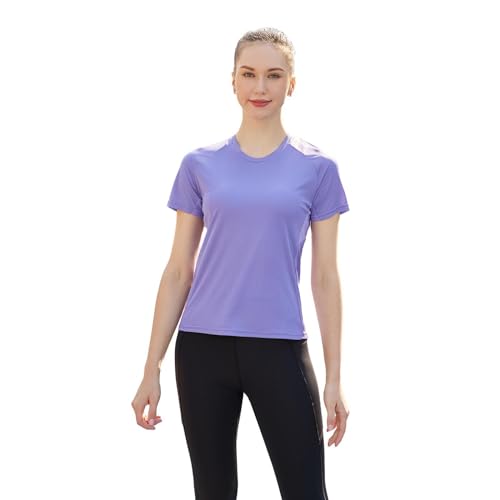WISREMT Damen Rash Guard UPF 50+ Schwimmshirt UV-Schutz Sonnenshirts Kurzarm Active T-Shirt Leichte Trainingsoberteile Schnell trocknendes Outdoor Wandern Camping T-Shirt WISREMT Damen Rash Guard UPF 50+ Schwimmshirt UV-Schutz Sonnenshirts Kurzarm Active T-Shirt Leichte Trainingsoberteile Schnell trocknendes Outdoor Wandern Camping T-Shirt von WISREMT