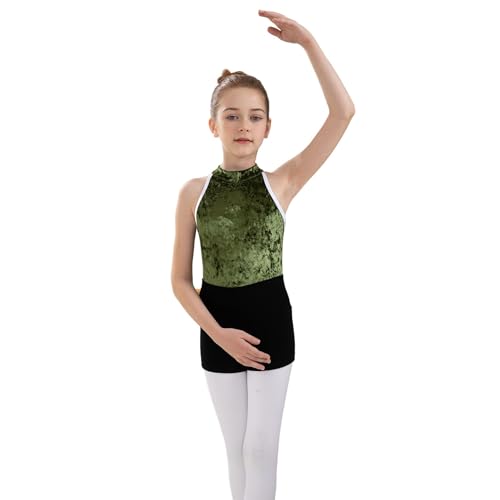 WISREMT Gymnastik Trikots mit Tanzshorts für Mädchen Kleinkinder Kinder Teens Einteiler Tumbling Outfits Tanzbekleidung Activewear für 2-16 Jahre Kinder von WISREMT