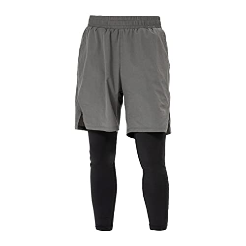 WISREMT Jungen Kompression Kompression Strumpfhose Hose Trainingsshorts 2 in 1 Aktive Sporthose Training Leggings für Kinder Jugendliche von WISREMT